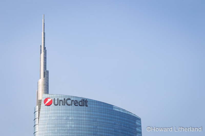 Unicredit office tower block in Milan, italy