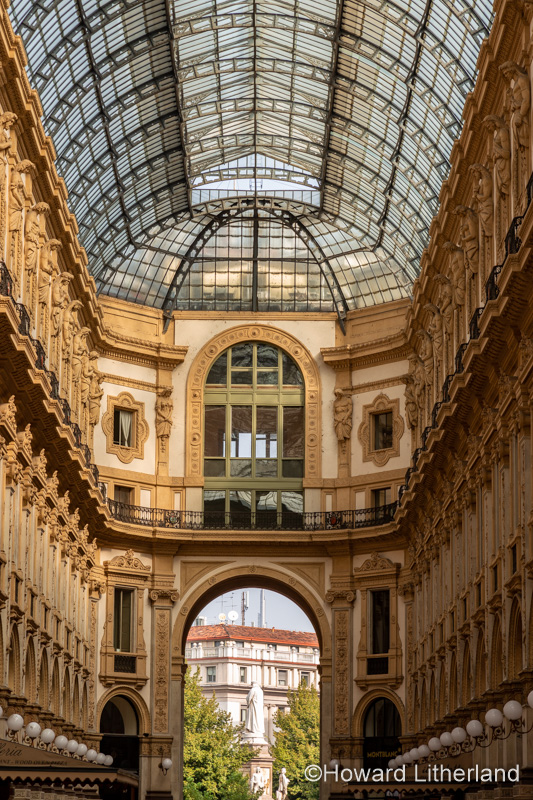 Ceiling of the Galleria Vittorio Emanuele shopping mall in Milan, Italy