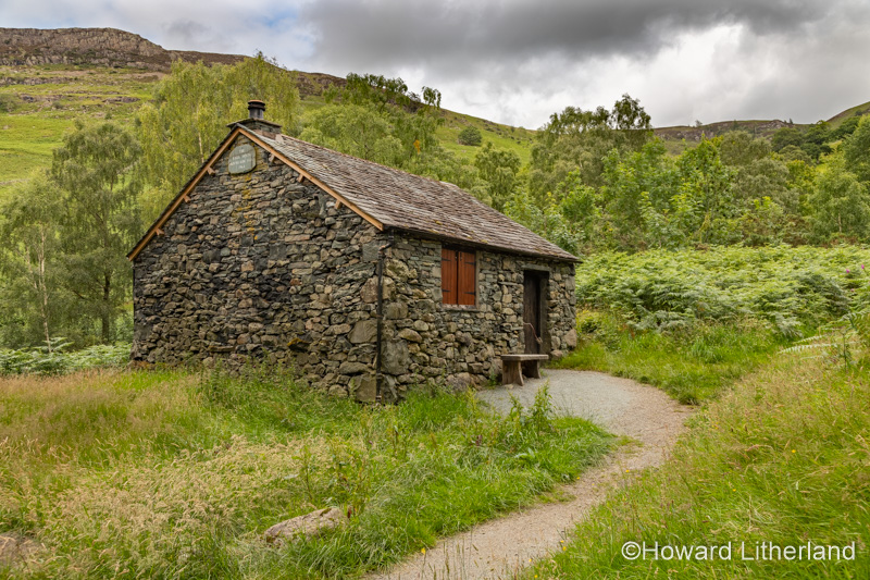 Stone cottage at Ashness Bridge, Derwent Water, Lake District, England