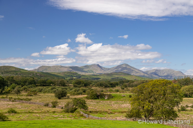 Fields and mountains in the Lake District, Cumbria, England