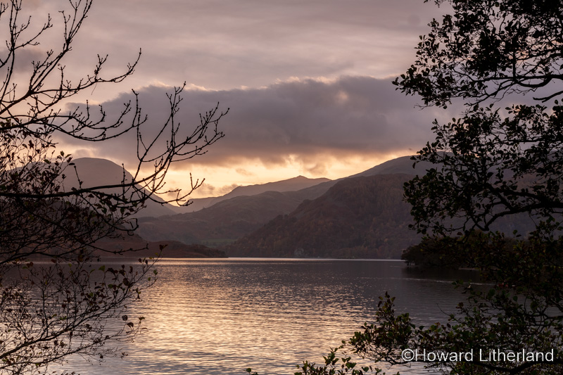 Ullswater in the Lake district, England, at dusk