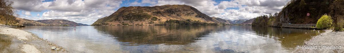 Panoramic view of Ullswater in the Lake District, Cumbria, England