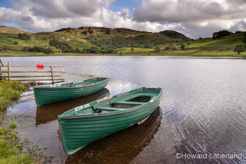 Boats at Watendlath Tarn in the Lake District, England