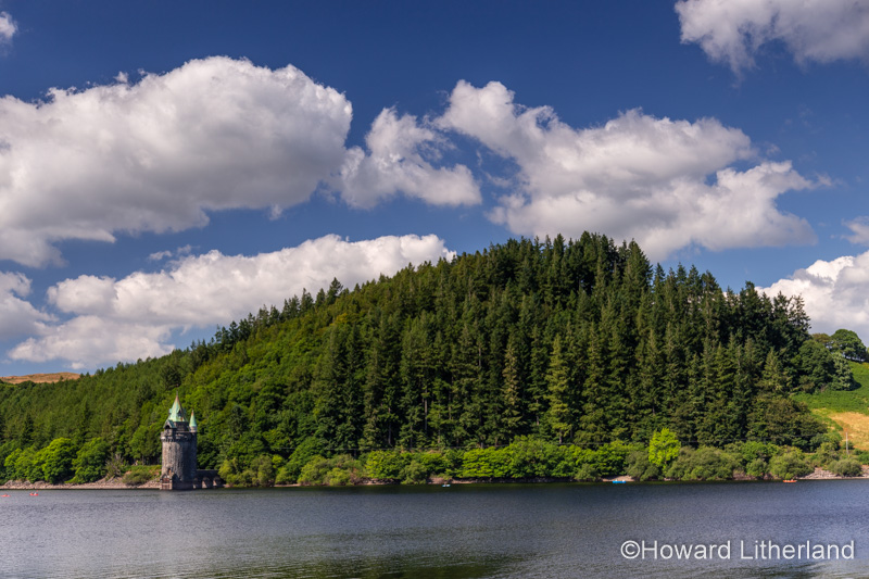 Victorian tower at Lake Vyrnwy reservoir in Powys, Wales