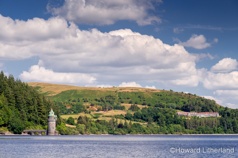 Victorian tower at Lake Vyrnwy reservoir in Powys, Wales