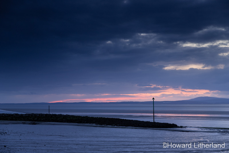 Dusk over Morecambe Bay, Lancashire, England