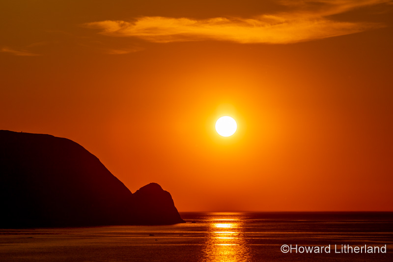 Sunset over the Little Orme, Llandudno, North Wales coast