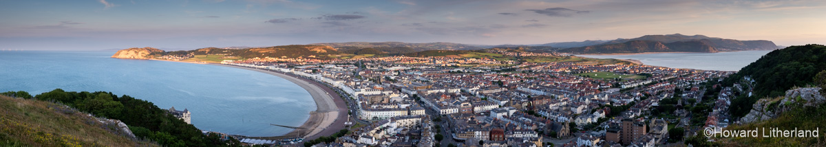Panoramic view over Llandudno on the North Wales coast