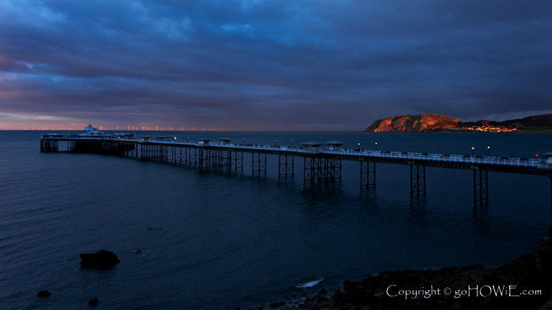 Llandudno Pier at sunset, North Wales coast