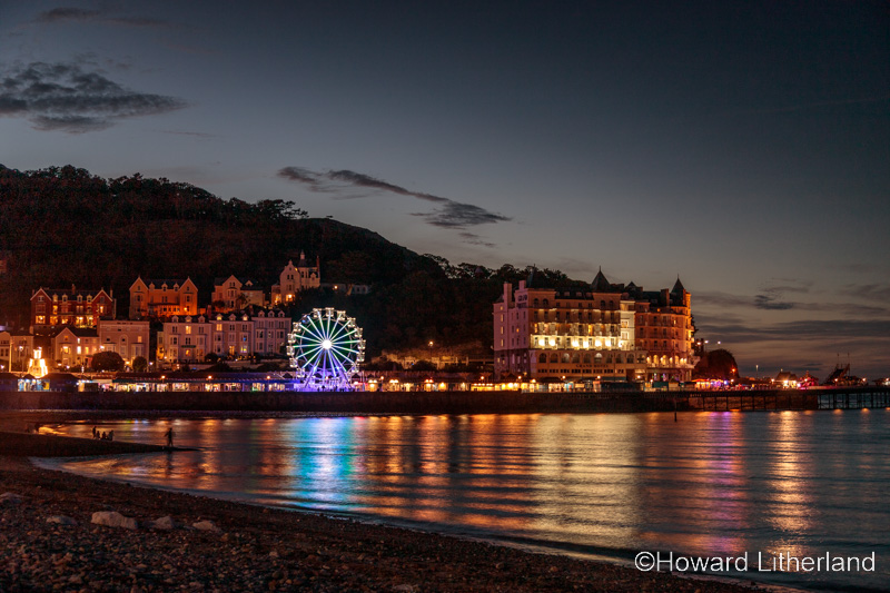 Llandudno pier at dusk on the North Wales coast