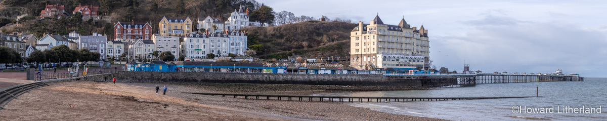 Llandudno North Shore promenade and pier, North Wales coast