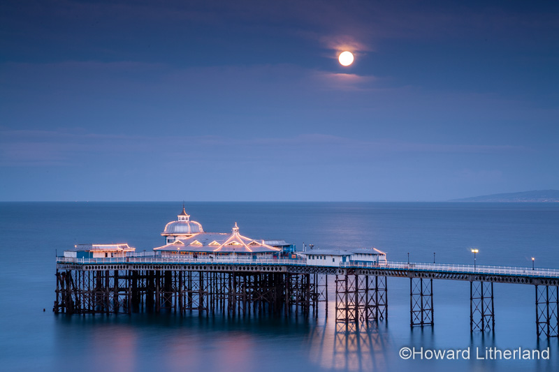 Llandudno Pier Pavillion at night, North Wales