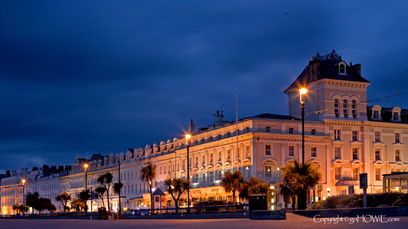 Llandudno Promenade at dusk, North Wales