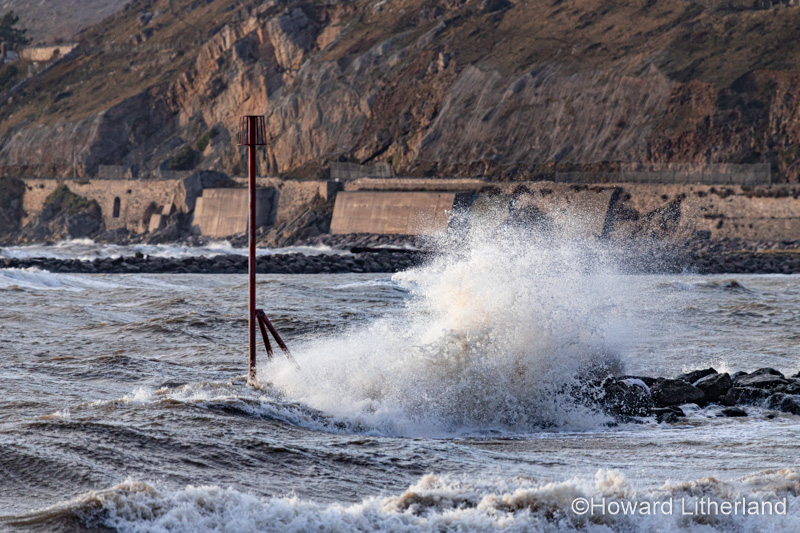 Stormy seas at Llandudno on the North Wales coast