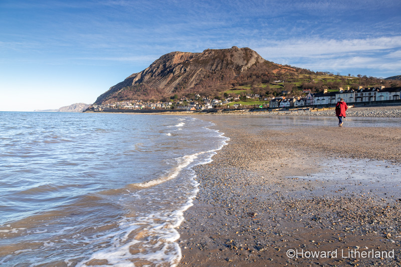 Beach and headland at Llanfairfechan on the North Wales coast