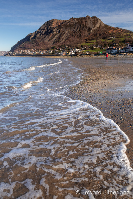 Beach and headland at Llanfairfechan on the North Wales coast
