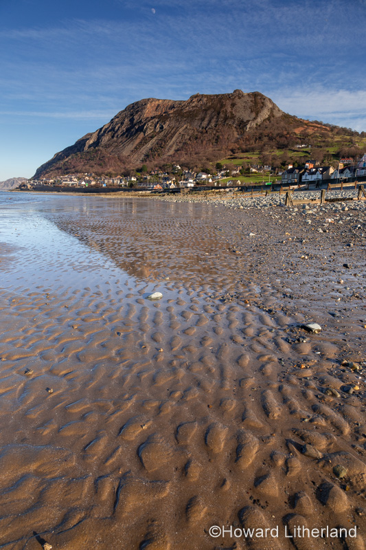 Beach and headland at Llanfairfechan on the North Wales coast