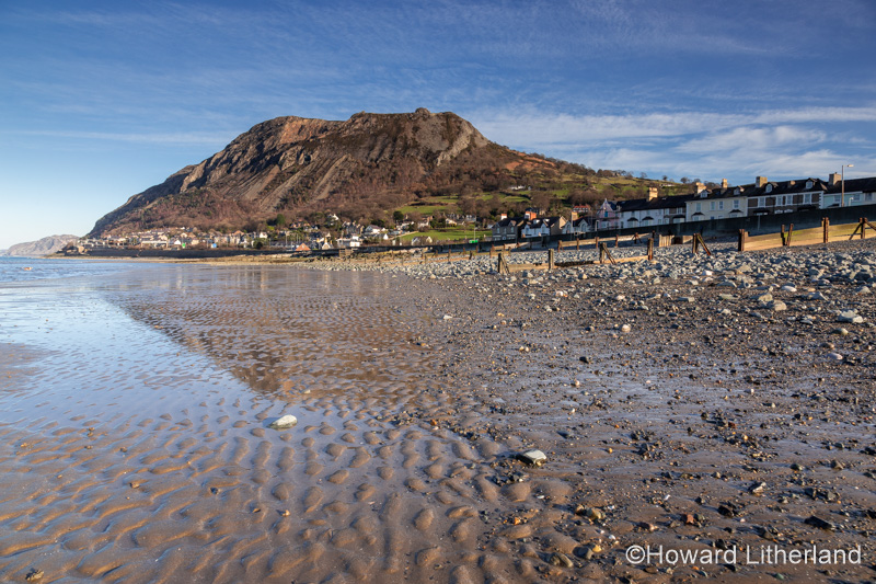 Beach and headland at Llanfairfechan on the North Wales coast