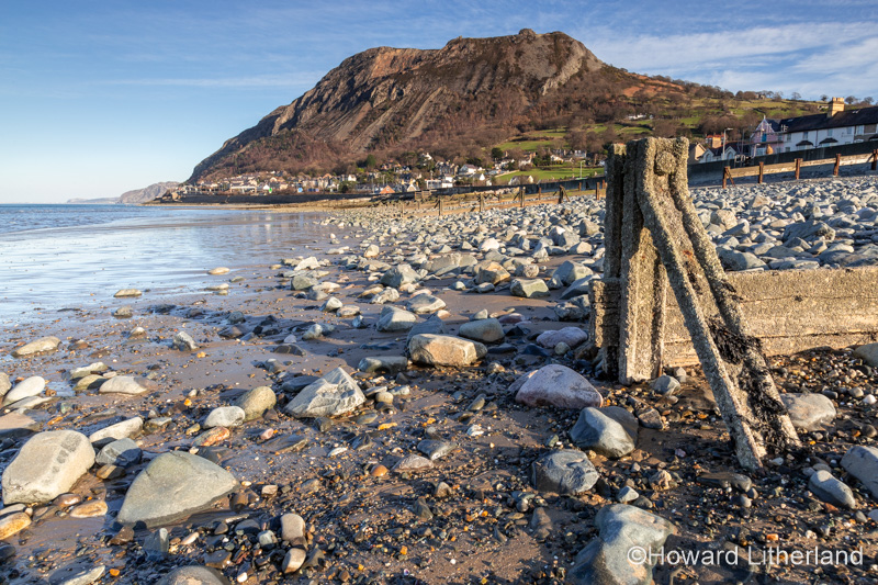 Beach and headland at Llanfairfechan on the North Wales coast