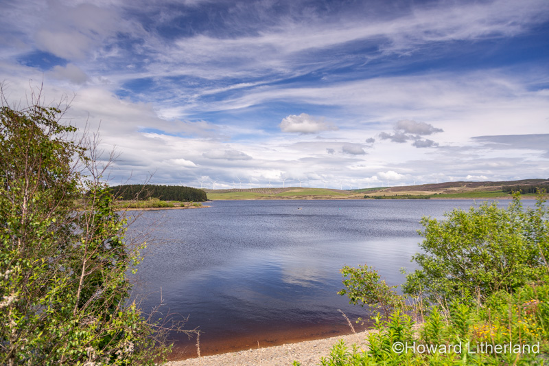 Llyn Brenig and the Clocaenog windfarm, North Wales