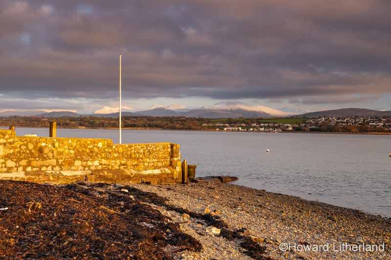 Menai Straits shoreline in winter, Anglesey, North Wales