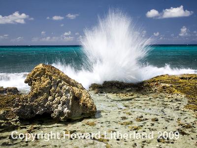 Wave crash, St Martin, Carribean