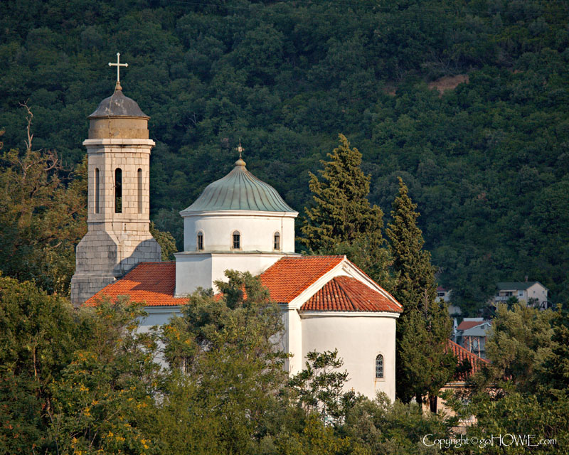 A church on the coast of Montenegro