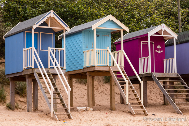 Beach huts on the sand at Wells-Next-The-Sea on the Notfolk coast
