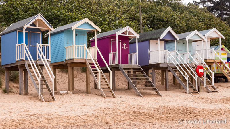 Beach huts on the sand at Wells-Next-The-Sea on the Notfolk coast