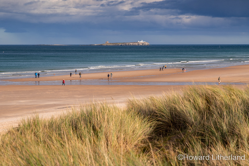 Bamburgh beach on the east coast of Northumberland, England