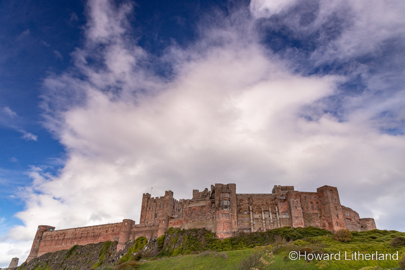 Bamburgh castle on the east coast of Northumberland, England