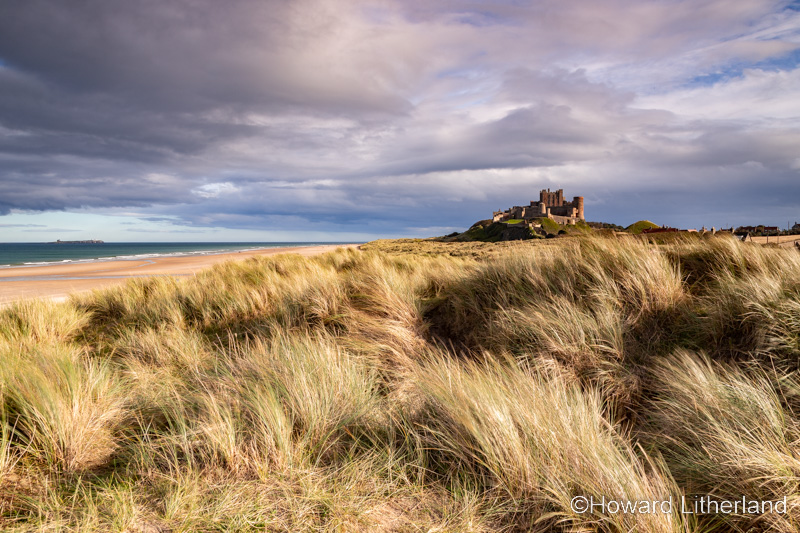 Bamburgh castle on the east coast of Northumberland, England
