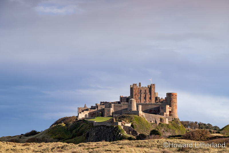 Bamburgh castle on the east coast of Northumberland, England