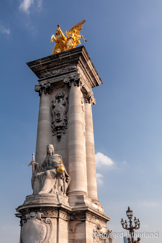 Statue on Pont Alexandre III, Paris, France