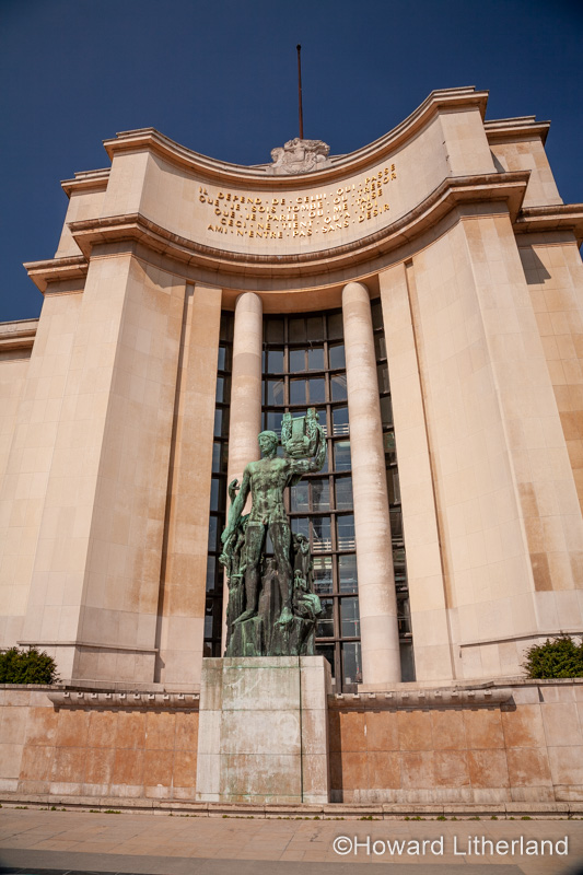 Statue of man and bull at Trocadero, Paris, France
