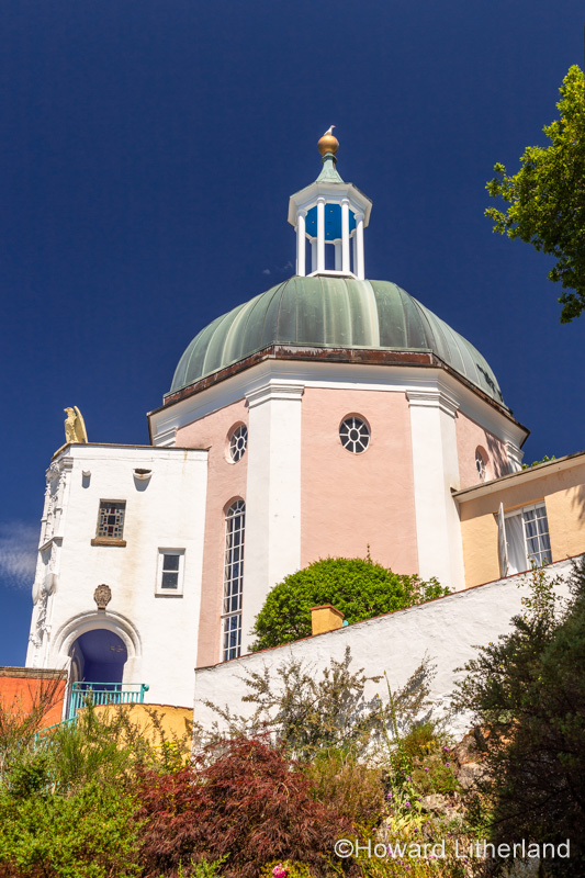 Italian style building with dome at Portmeirion, Wales