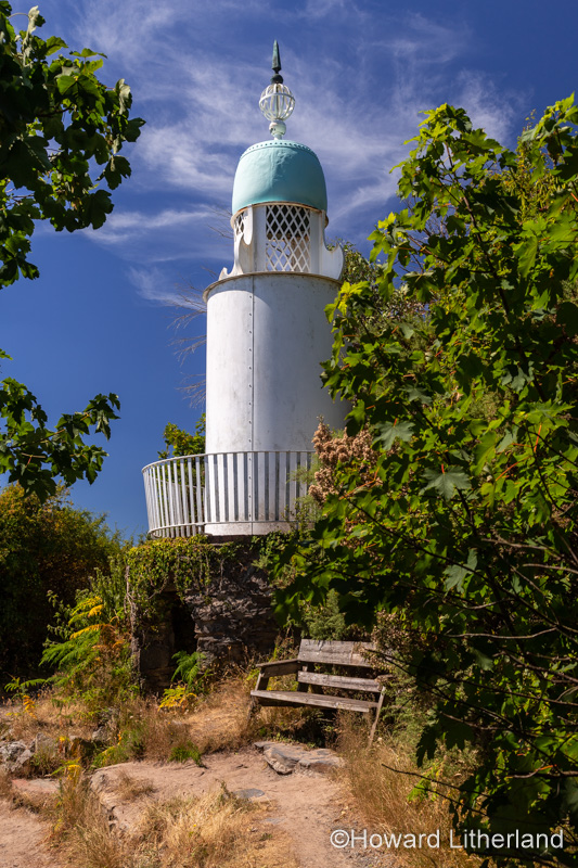 Ornate lighthouse at Portmeirion on the North Wales coast