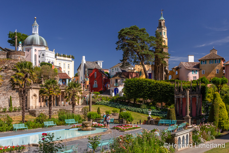 The Italianate village of Portmeirion on the North Wales coast