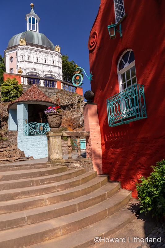 Italianate style buildings at Portmeirion village, North Wales
