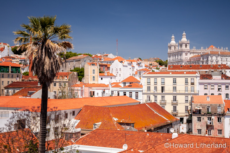 Red tiled roofs in Lisbon, Portugal