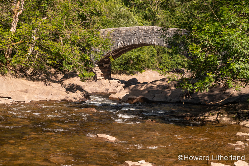 Bridge over the Afon Elan river, Elan Valley, Powys, Wales