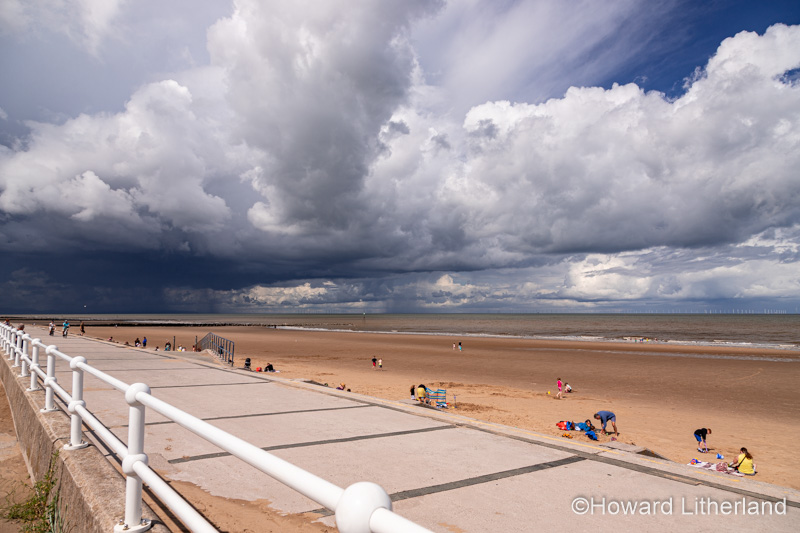 Storm over Prestatyn beach, North Wales coast