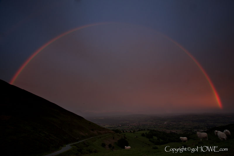 Rainbow over Ruthin, North Wales