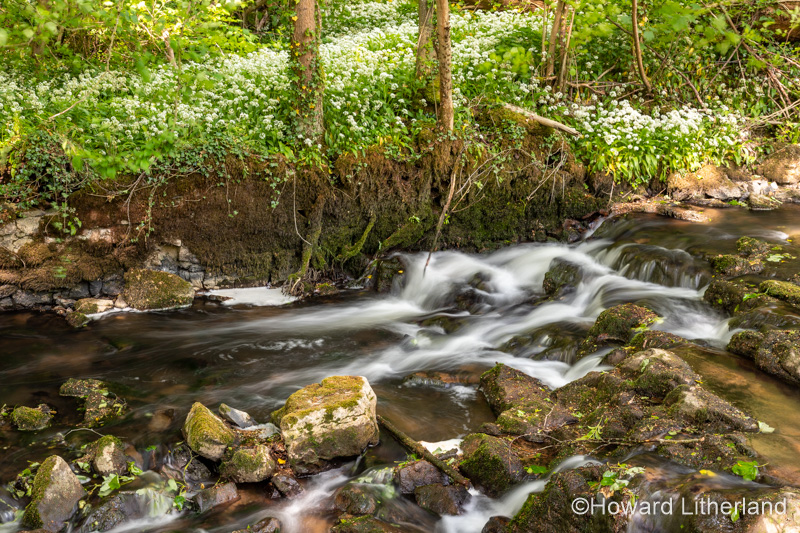 Small waterfall on the River Alyn at Maeshafn, North Wales
