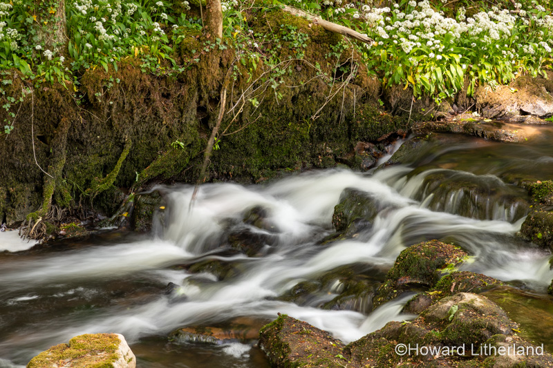 Small waterfall on the River Alyn at Maeshafn, North Wales