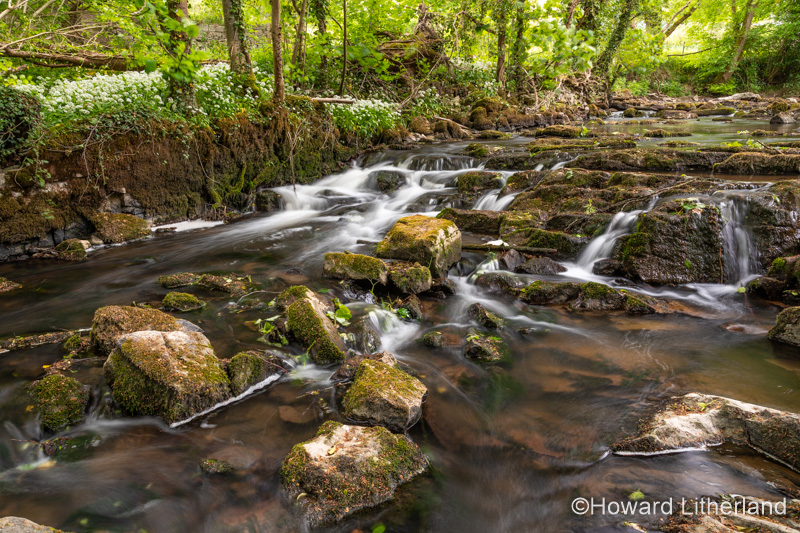 Small waterfall on the River Alyn at Maeshafn, North Wales