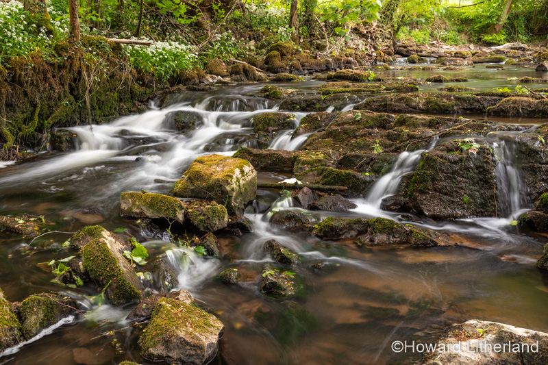 Small waterfall on the River Alyn at Maeshafn, North Wales