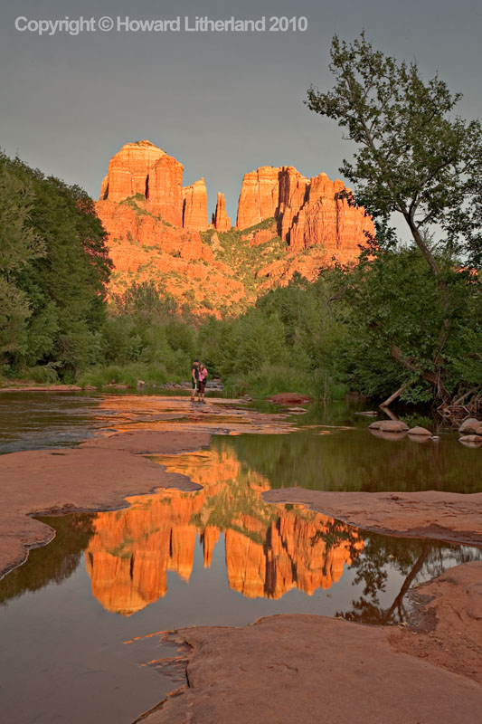 Sandstone reflection in Oak Creek, Cathedral Rock, Sedona, Arizona