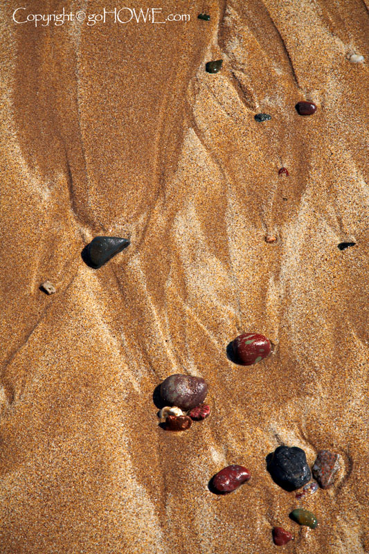 Stones and sand