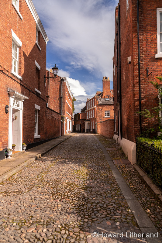 Cobbled street, Shrewsbury, England